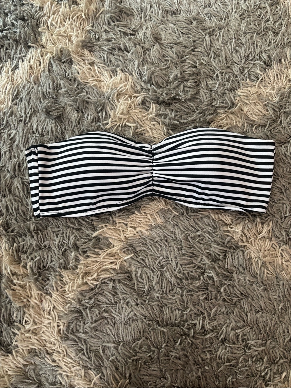Mossimo Supply Co. Black and White Striped Bandeau Top